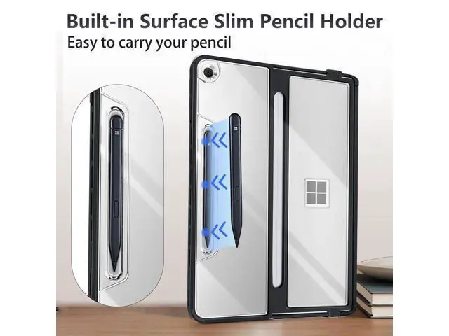 Alt view image 5 of 5 - SSSGRGB Protective Case for Microsoft Surface Pro 12 inch 2025 ^^ Fall-Resistant Cover Compatible with Built-in Kickstand & Magnetic Slim Pen Storage & Type Cover Keyboard ^^ Transparent