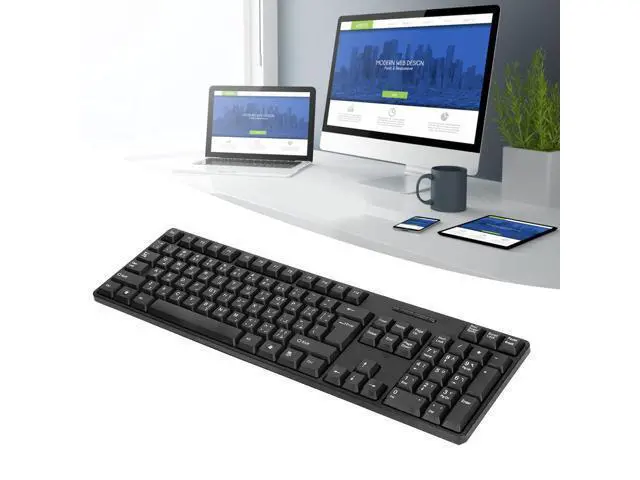 Alt view image 3 of 5 - Kafuty-1 MC-689 USB Wired Arabic/English Keyboard, Ergonomic Mechanical for PC, Office, Home, Business, Laptops