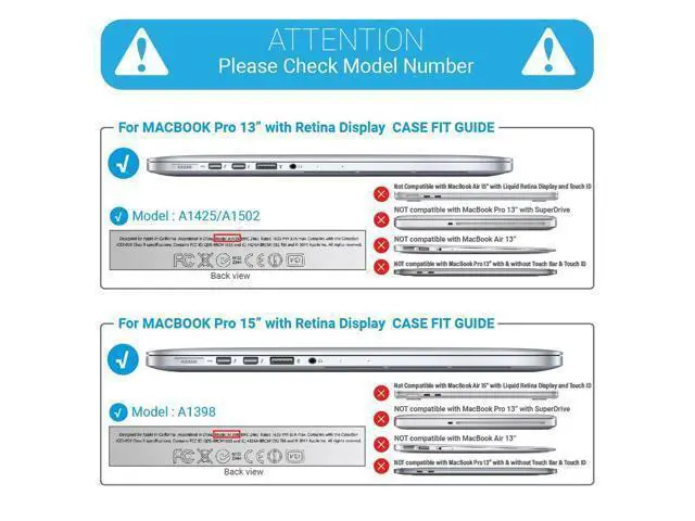 Alt view image 2 of 5 - IBENZER Compatible with MacBook Pro 15 Inch Case 2015 2014 2013 2012 A1398, Hard Shell Case with Keyboard Cover for Old Version Apple Mac Pro Retina 15, Serenity Blue, R1501SRL+1