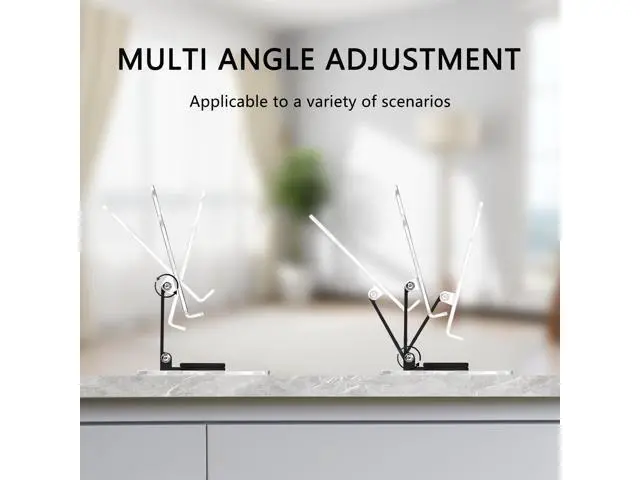 Alt view image 4 of 5 - TopPerfekt for Bluetooth Keyboard, Cute Tablet Stand Adjustable & Foldable, 7-Color Wireless Rechargeable Keyboard for iPad, iPad Pro/Mini/Air Samsung Xiaomi Tablets, etc - Black