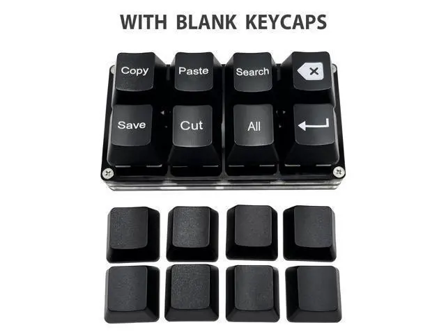 Alt view image 3 of 5 - BTXETUEL Copy Paste Search Backspace Save Cut All Enter 8-Key Keyboard SayoDevice One Handed OSU Keypad Programmable Mechanical Shortcut Macro Keyboard for Working and Gaming (Black)