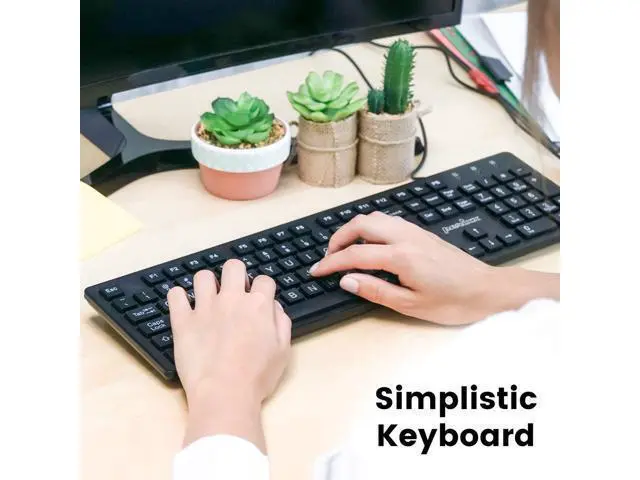 Alt view image 2 of 5 - Perixx PERIBOARD-317 Wired Backlit USB Keyboard, Big Print Letter with White Illuminated LED, US English Layout,Black