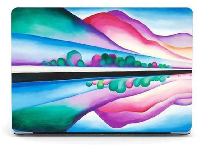 Main image of Berkin Arts Compatible with MacBook Air 13 inch Cover, 2022-2018 Release A1932 with Keyboard Cover & Screen Protector Cloisonnism Vivid Abstract Landscape (Lake George Reflection by O'Keeffe)