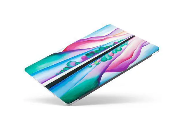 Alt view image 3 of 5 - Berkin Arts Compatible with MacBook Air 13 inch Cover, 2022-2018 Release A1932 with Keyboard Cover & Screen Protector Cloisonnism Vivid Abstract Landscape (Lake George Reflection by O'Keeffe)