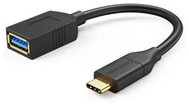 Main image of CableCreation 2-Pack USB Female to USB C Adapter 0.5FT/0.15m, Braided USB C to USB A Female Adapter OTG 5Gbps Data, USB A to C Cable for MacBook Pro Air, Galaxy S22, S22 Ultra, S20 etc, Black