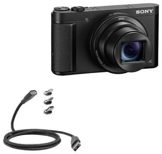 Main image of BoxWave Cable Compatible with Sony Cyber-Shot DSC-HX99 - MagnetoSnap PD AllCharge Cable (100W), Magnet Charging Braided USB Type-C Micro - Jet Black