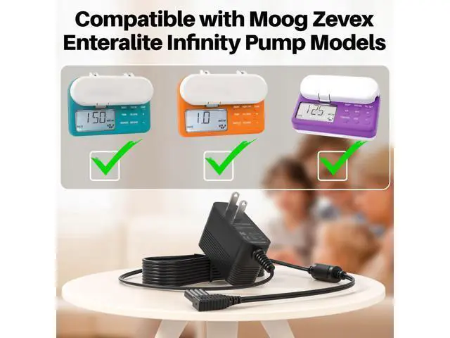 Alt view image 2 of 5 - 5V AC Adapter for Moog Zevex Enteralite Infinity Pump Charger for Moog Enteralite Infinity Pump Power Supply for Zevex Infinity Orange Pumps DC Power Cord