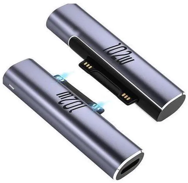 Main image of 2Pack Magnetic Charger for Surface - 102W USB-C Female to Magnetic Male Charging Adapter, Type-C PD Power Charger Accessory for Microsoft Pro, Surface-Book, Surface-Go, Surface-Laptop, Surface-Duo 2