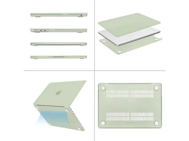 Alt view image 5 of 5 - MOSISO Compatible with MacBook Air 13 inch Case 2025 2024 2023 2022 M4 A3240 M3 A3113 M2 A2681, Plastic Hard Shell&Keyboard Cover&Screen Film&Pouch for MacBook Air 13.6 inch Case, Sage Green