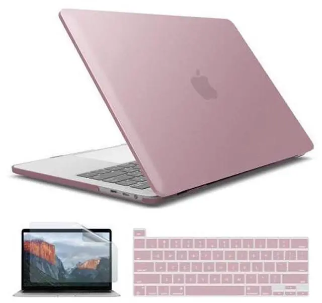 Main image of IBENZER Compatible with 2025 2024 M2 MacBook Pro 13 Inch Case 2025-2016 M1 A2338 A2289 A2251 A2159 A1989 A1706 A1708, Hardshell Case&Keyboard Cover&Screen Film for MacPro 13, Rose Gold, T13MPK+2A