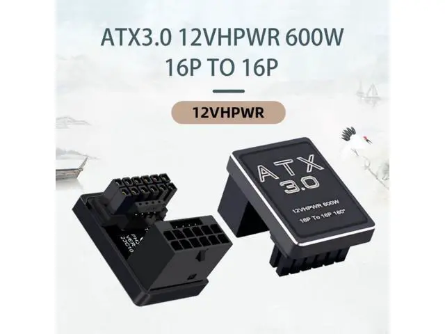 Alt view image 2 of 5 - chenyang ATX3.0 PCI-E 5.0 12VHPWR 16Pin Power Modular Change Direction Adapter UP Angled 360 Degree for 4080 5090TI Graphics Card