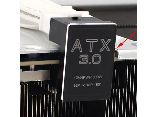 Alt view image 4 of 5 - chenyang ATX3.0 PCI-E 5.0 12VHPWR 16Pin Power Modular Change Direction Adapter UP Angled 360 Degree for 4080 5090TI Graphics Card