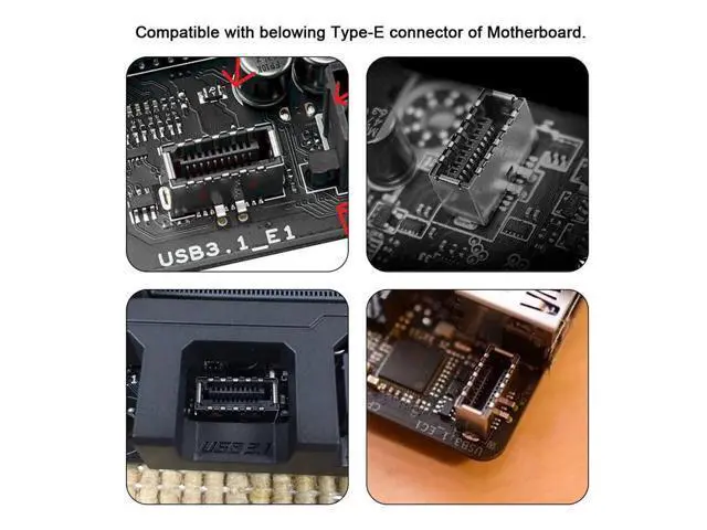 Alt view image 4 of 5 - xiwai 2pcs USB 3.1 Front Panel Header Male Type-E to Type-A & Type-C USB-C Motherboard Extension Data Adapter