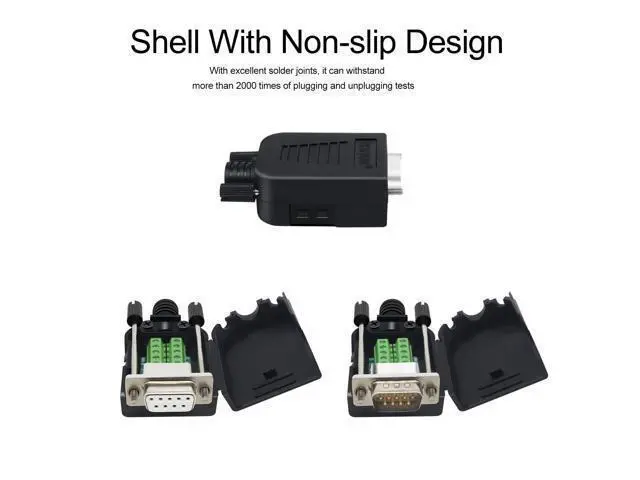 Alt view image 3 of 5 - YIOVVOM DB9 Breakout Connector,DB9 Solderless RS232 D-SUB Male Serial Adapters 9-Pin Port White Adapter to Terminal Connector Signal Module with case Set of 4