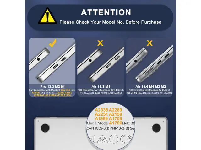 Alt view image 2 of 5 - MOSISO Compatible with MacBook Pro 13 inch Case M2 2025, 2024, 2023-2016 A2338 M1 A2251 A2289 A2159 A1989 A1708 A1706, Plastic Pattern Hard Shell Case Cover&Keyboard Cover&Screen Protector, World Map
