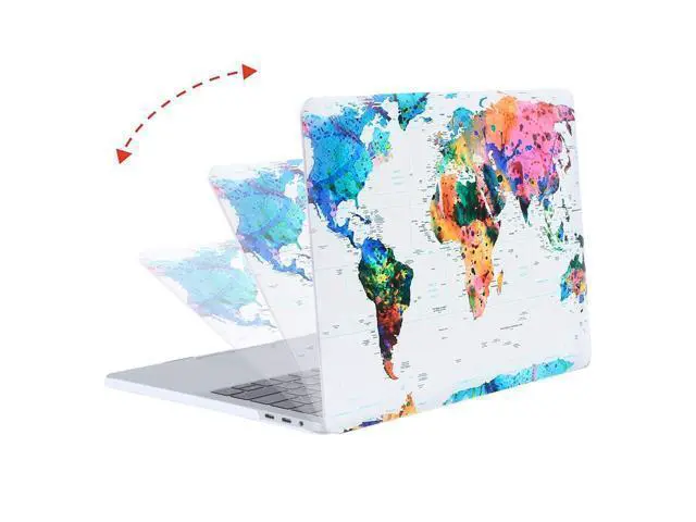 Alt view image 3 of 5 - MOSISO Compatible with MacBook Pro 13 inch Case M2 2025, 2024, 2023-2016 A2338 M1 A2251 A2289 A2159 A1989 A1708 A1706, Plastic Pattern Hard Shell Case Cover&Keyboard Cover&Screen Protector, World Map