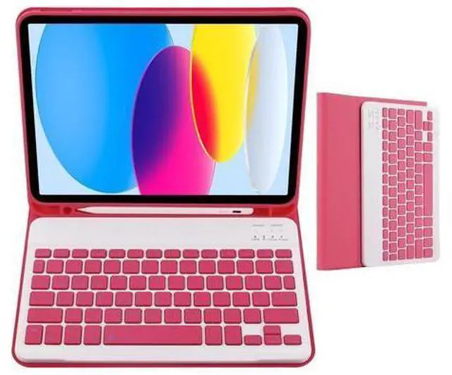 Main image of Nsyee Keyboard Case Compatible with iPad A16 11 inch 2025 (A3354/A3355/A3356), iPad 10th Generation 10.9 inch 2022 (A2696/A2757/A2777), Detachable Bluetooth US Layout Keyboard Case