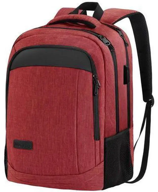 Main image of Monsdle Travel Laptop Backpack Anti Theft Backpacks with USB Charging Port, Travel Backpacks Business Work Bag 15.6 Inch College Computer Bag for Men Women, Red