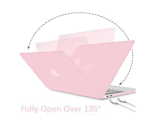 Alt view image 5 of 5 - B BELK Compatible with MacBook Air 13 inch Case 2022 2021 2020 2019 2018 Release A2337 M1 A2179 A1932 with Touch ID, Plastic Laptop Hard Shell Case + Keyboard Cover + Screen Protector, Rose Quartz
