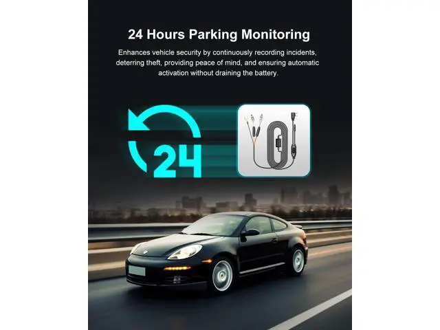 Alt view image 4 of 5 - Mirror Dash Cam Hardwire Kit for INSEETECH 10.88" 3-Channel Mirror Dash Cam, 24H Parking Mode Monitoring, 12-24V to 5V, Mini USB, Low Voltage Protection to Prevent Battery Power Outages