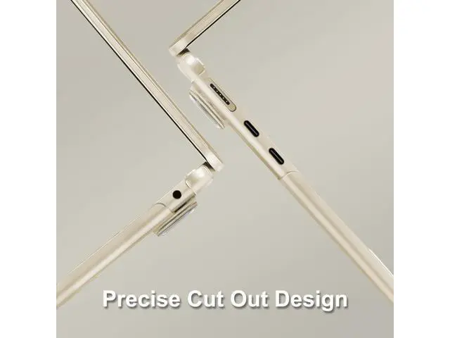 Alt view image 4 of 5 - MOSISO Compatible with MacBook Air 13 inch Case 2025 2024 2023 2022 M4 A3240 M3 A3113 M2 A2681, Plastic Hard Shell&Keyboard Cover&Screen Film&Type C for MacBook Air 13.6 inch Case, Crystal Starlight