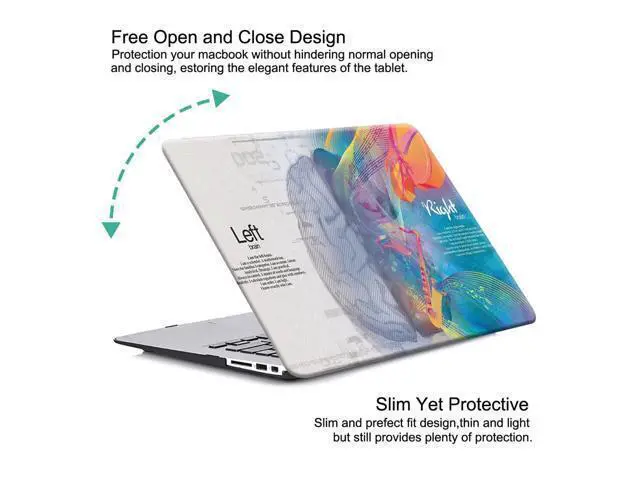 Alt view image 3 of 5 - KEROM Compatible with MacBook Pro 13 inch Case 2022-2016 Release M2 M1 A2338 A2289 A2251 A2159 A1989 A1706 with Touch Bar, Plastic Hard Shell Case & Keyboard Cover, Left Right Brain