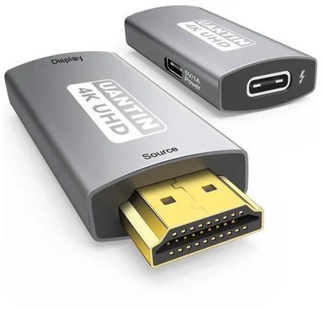 Main image of UANTIN HDMI to USB C Adapter (4K 60Hz) Uni-Directional HDMI (Source) to Type-C (Display) Male to Female Compatible with Laptop,PS5,XR/AR Glasses,Portable Monitor, Not Charging The Device