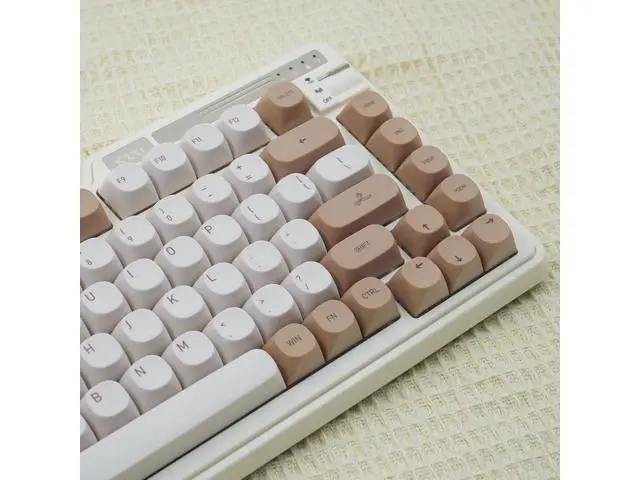 Alt view image 2 of 5 - 119 Keys PBT Keycaps Ma Profile Round Keycaps Set Fit for 60% 65% 75% 95% Cherry Mx Switches Mechanical Keyboard