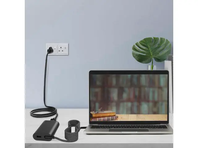 Alt view image 4 of 5 - Slim 65W USB C with USB AC Charger for HP Spectre x360 x2 Elite Elitebook 840 850 Envy x360 ProBook x360 Pavilion Split Chromebook x360 11 Laptop Power Adapter Cord