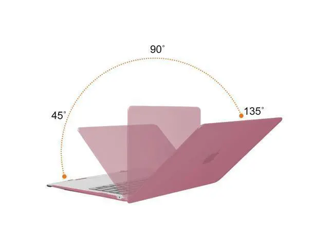 Alt view image 4 of 5 - MOSISO Compatible with MacBook Air 13 inch Case M1 Chip 2021-2018 Release A2337 A2179 A1932, Plastic Hard Shell&Keyboard Cover&Screen Film&Storage Bag for MacBook Air 13.3 inch Case, Tea Petal Pink