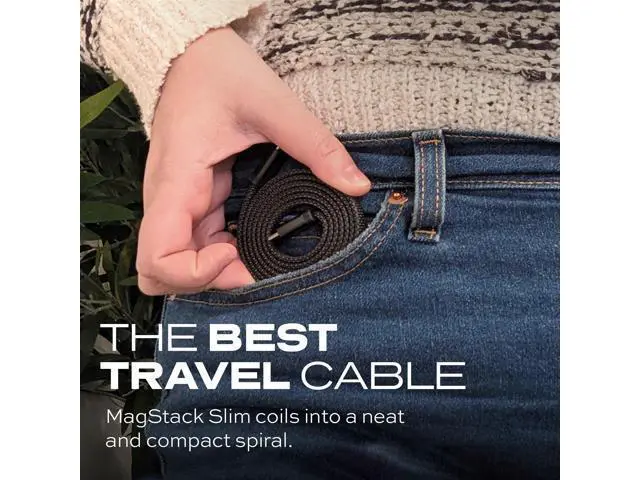 Alt view image 2 of 5 - Statik MagStack USB to USB C Cable, Magnetic Anti Tangle Flat A to Type C Charger Fast Charging Cord, Magnetic Charging Cable, Compatible with iPhone 16 Pro Max, 15, Galaxy S24 Ultra, 27W 3FT/1M