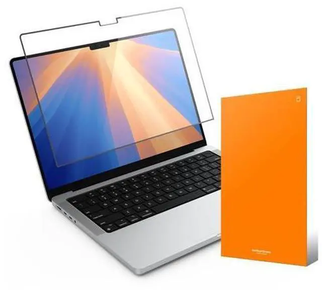 Main image of GhostView Premium Air-ttach Ultra Thin Clear Screen Protector, Protect Against Keyboard Imprint, Fingerprint, Smudge and Scratch, Non-Magnetic, Compatible with 2021+ MacBook Pro 14", M5/M4/M3/M2/M1 Pr