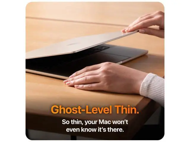 Alt view image 5 of 5 - GhostView Premium Air-ttach Ultra Thin Clear Screen Protector, Protect Against Keyboard Imprint, Fingerprint, Smudge and Scratch, Non-Magnetic, Compatible with 2021+ MacBook Pro 14", M5/M4/M3/M2/M1 Pr