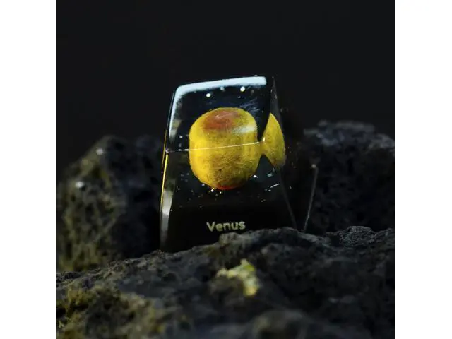 Alt view image 2 of 5 - Venus Planet Artisan Keycap R1 SA Profile Custom Solar System Planets Keycaps 1U ESC Handmade Resin Gaming Galaxy Key Cap Cherry MX Switch Compatible Mechanical Keyboard Space Lover Gift