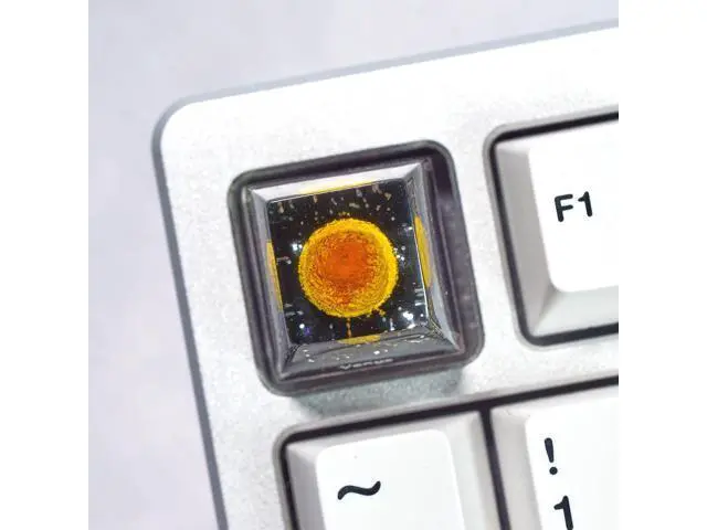 Alt view image 4 of 5 - Venus Planet Artisan Keycap R1 SA Profile Custom Solar System Planets Keycaps 1U ESC Handmade Resin Gaming Galaxy Key Cap Cherry MX Switch Compatible Mechanical Keyboard Space Lover Gift