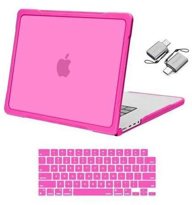 Main image of MOSISO Compatible with MacBook Pro 16 inch Case 2025-2021 M4 M3 M2 M1 A3403 A3186 A2991 A2780 A2485, Soft TPU Bumper Anti-Scratch&Anti-Fingerprint Hard Shell Case&Keyboard Film&Type C, Rose Red