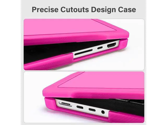 Alt view image 3 of 5 - MOSISO Compatible with MacBook Pro 16 inch Case 2025-2021 M4 M3 M2 M1 A3403 A3186 A2991 A2780 A2485, Soft TPU Bumper Anti-Scratch&Anti-Fingerprint Hard Shell Case&Keyboard Film&Type C, Rose Red