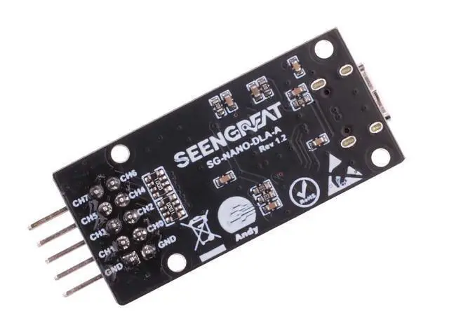 Alt view image 2 of 5 - Xicoolee 8-Ch Mini USB Logic Analyzer Base on CY7C68013A Chip with Sigrok PulseView Compatible with Windows/Linux/Mac