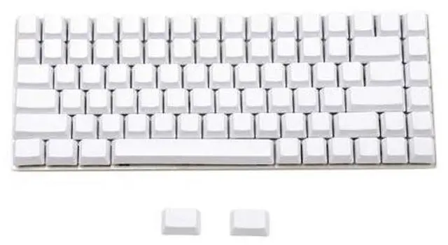 Main image of YMDK White Black Dolch Thick PBT 84 68 64 Blank Keyset OEM Profile Keycaps for MX Mechanical Keyboard Keychron K2 K6 Keycool Tada68 YD64 (White)
