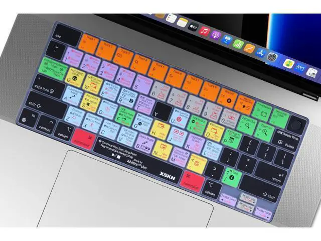 Alt view image 5 of 5 - XSKN Ableton Live Shortcuts US Version Keyboard Silicone Skin Cover Fits for Apple Since 2021 Released MacBook Air MacBook Pro 13.6 15.3 14.2 16.2 Inch with M1 M2 M3 M4 Chip and Touch ID
