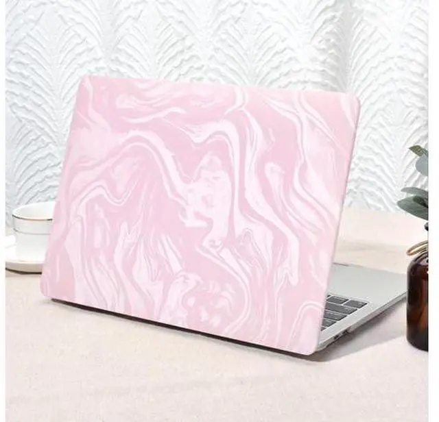 Main image of Seorsok Compatible with MacBook Pro 13 inch Case M2 2023,2022,2021-2016 A2338 M1 A2251 A2289 A2159 A1989 A1708 A1706,Luxurious and Skin-Friendly Leather Plastic Hard Shell&Keyboard Cover,Pink Wave