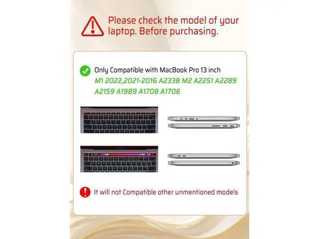 Alt view image 3 of 5 - Seorsok Compatible with MacBook Pro 13 inch Case M2 2023,2022,2021-2016 A2338 M1 A2251 A2289 A2159 A1989 A1708 A1706,Luxurious and Skin-Friendly Leather Plastic Hard Shell&Keyboard Cover,Pink Wave