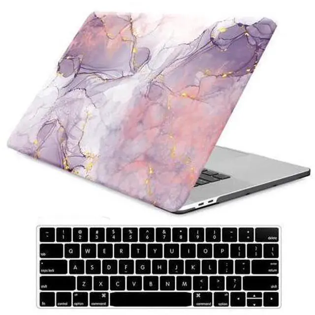 Main image of Funut for MacBook Air 13 inch Case 2022 2021 2020 2019 2018 Release M1 A2337/A2179/A1932, MacBook Air 2020 Case, Plastic Hard Shell Cover & Keyboard Cover for Mac Air 13.3 inch, Pink Purple