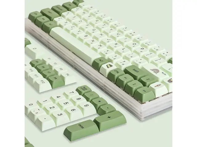 Alt view image 5 of 5 - GTSP XDA Profile Japanese Keycaps 60 Percent PBT 122 Key Green Keycaps Set for Cherry MX Covers Tenkeyless 60% 65% Gaming Keyboard (Matcha)