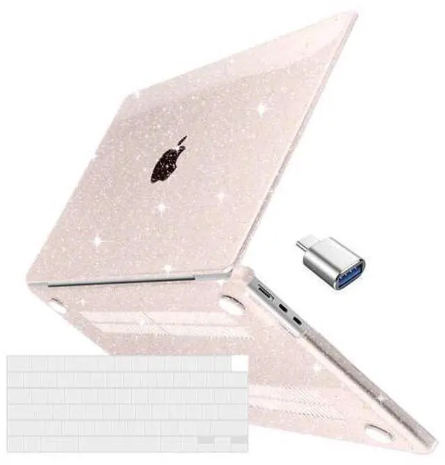 Main image of Batianda Compatible with M4 Chip MacBook Air 13 inch Case 2025 2024 2022 Model A3240 A3113 M3 A2681 M2 Crystal Clear Bling Plastic Protective Hard Shell Case Soft TPU Keyboard Cover, Starlight