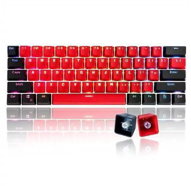 Main image of GTSP 61 Red Keycaps 60 Percent Keycap Set PBT OEM Ducky Keycap with Key Puller Fit for Cherry MX switches Mechanical Gaming Keyboard (Milan A