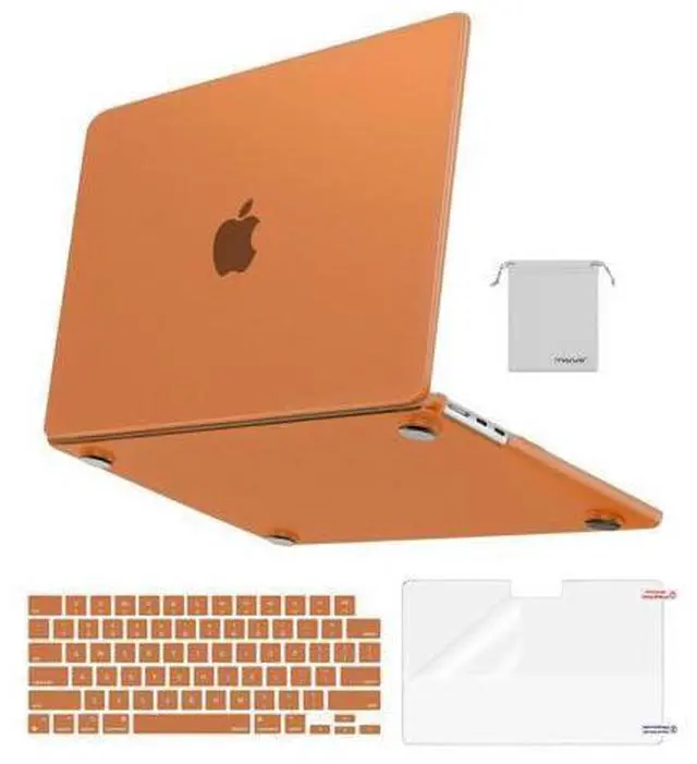Main image of MOSISO Compatible with MacBook Air 13 inch Case 2025 2024 2023 2022 M4 A3240 M3 A3113 M2 A2681, Ultra-Thin Natural Original Hard Shell&Matching Color Keyboard Cover&Screen Film&Pouch, Cosmic Orange