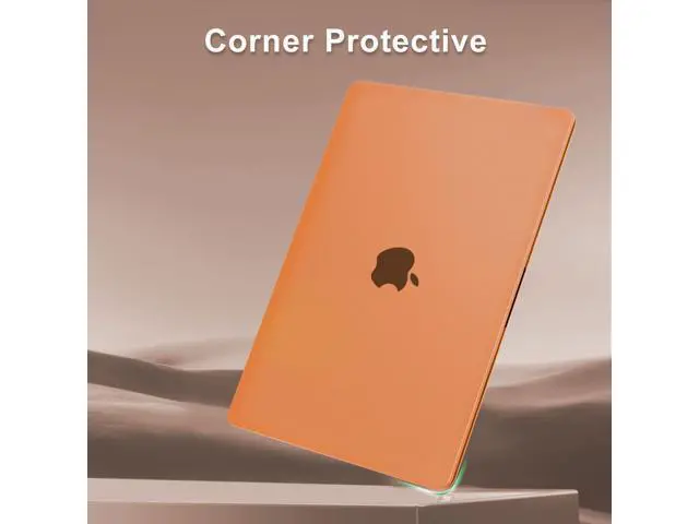 Alt view image 4 of 5 - MOSISO Compatible with MacBook Air 13 inch Case 2025 2024 2023 2022 M4 A3240 M3 A3113 M2 A2681, Ultra-Thin Natural Original Hard Shell&Matching Color Keyboard Cover&Screen Film&Pouch, Cosmic Orange