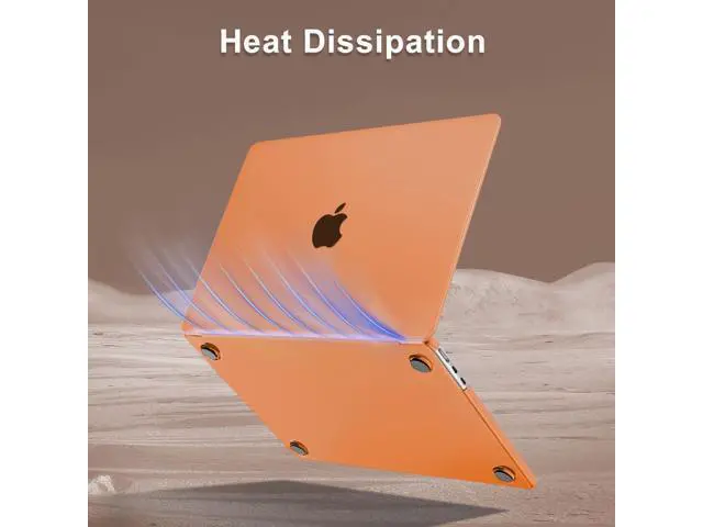 Alt view image 5 of 5 - MOSISO Compatible with MacBook Air 13 inch Case 2025 2024 2023 2022 M4 A3240 M3 A3113 M2 A2681, Ultra-Thin Natural Original Hard Shell&Matching Color Keyboard Cover&Screen Film&Pouch, Cosmic Orange