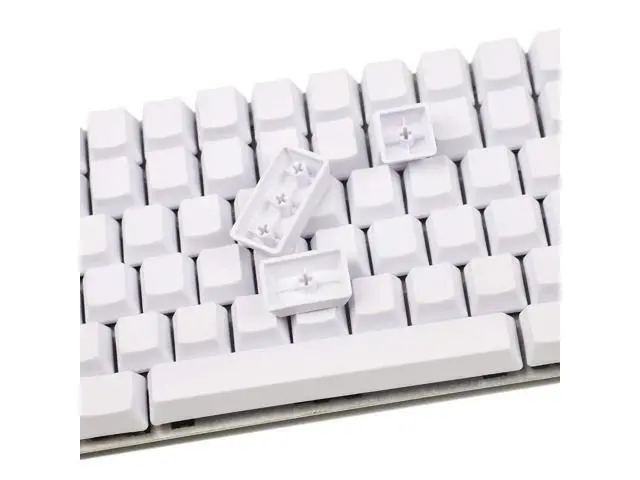 Alt view image 2 of 5 - YMDK White Black Dolch Thick PBT 84 68 64 Blank Keyset OEM Profile Keycaps for MX Mechanical Keyboard Keychron K2 K6 Keycool Tada68 YD64 (White)